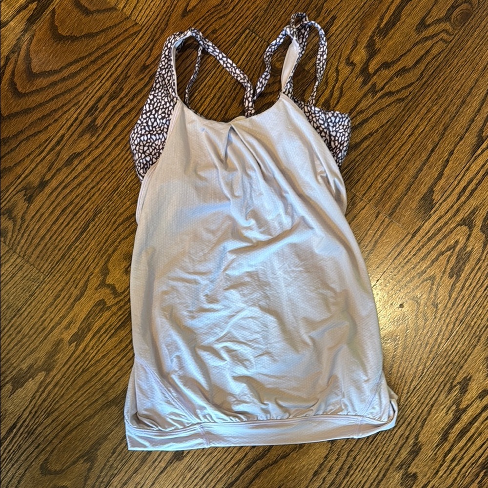 Lululemon Athletica Beige and Black Tank Top